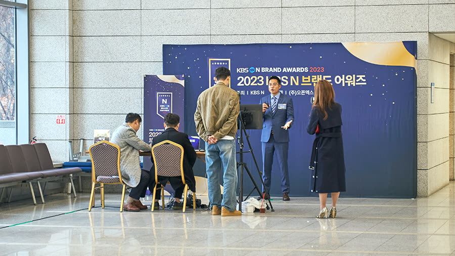 수상 기업 인터뷰 촬영 현장